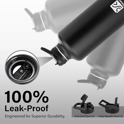 DYSANKY Insulated Water Bottle | Thickened Stainless Steel for Gym and Hiking with Straw, Carrier Bag, Handle Strap | BPA-Free 87 oz.  pink thumbnail 7