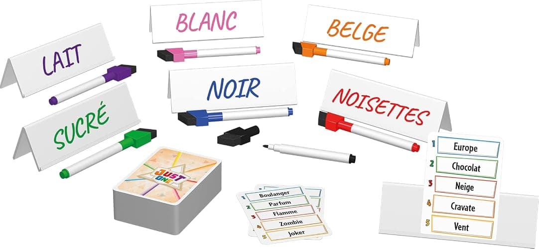 Asmodee - Just One - Jeu de Société Famille - Jeu d 'Ambiance Coopératif pour Enfants dès 8 Ans - Jeu de Cartes avec Mots à Deviner - 3 à 7 Joueurs - 20 Min - Version française - Repos Production thumbnail 5