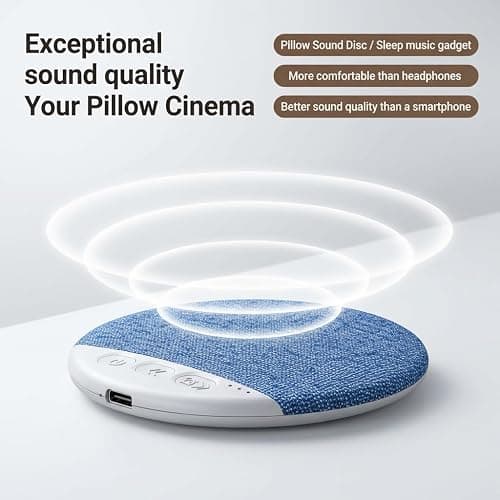 Ultra-Thin Bluetooth Pillow Speaker,Mini Portable Under Pillow Speaker with White Noise Timer Wireless Sleep Aid,Bone Conduction Sound Design for Side Sleepers,Private Stereo Sound for Adult&Kid,Pink thumbnail 7