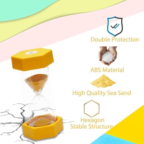 6 Pcs Colorful Hourglass Sandglass Timer Sand, Sand Timer, Clock Timer 3/5/10/15/20/30 Minutes for Kids Games Classroom Home Office Kitchen Use thumbnail 4