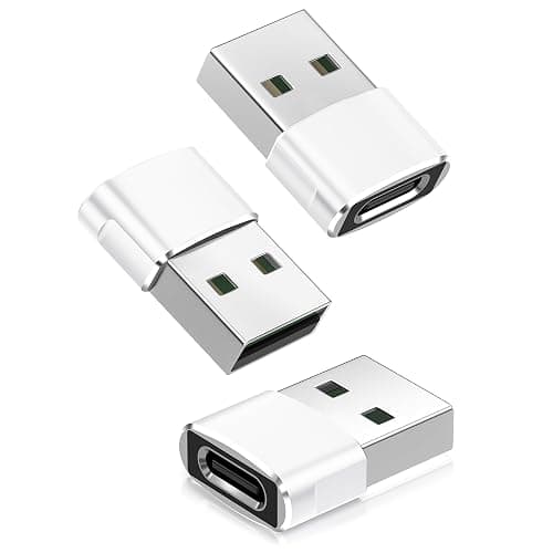 Basesailor USB to USB C Adapter,USBC Female to USB A Male Adapter,Type C Converter Charger for iPhone 17 Pro Max,16 15,Apple Watch iWatch S11 S10 SE,AirPods 3,iPad mini Air,Samsung Galaxy S25,White - Image 1