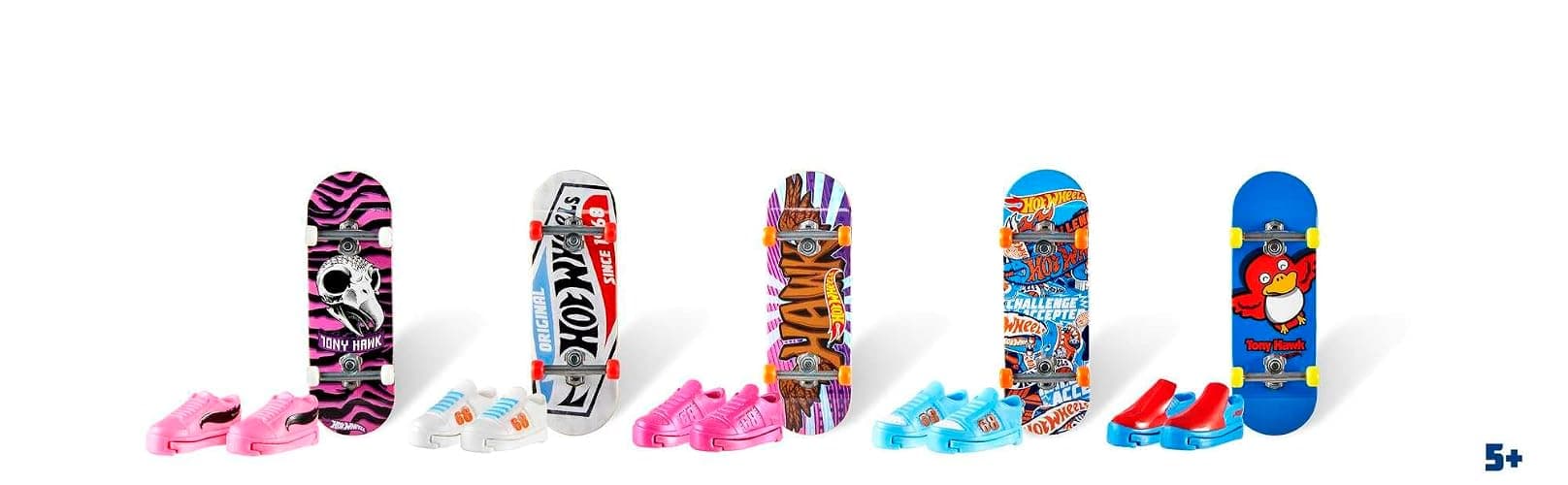 Hot Wheels Mattel Tony Hawk Moment Skate Fingerboard & Shoe Assortment - Image 1