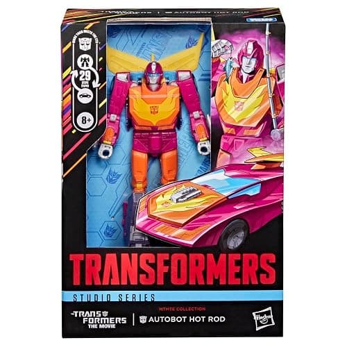 Transformers Studio Series MTMTE Collection Voyager Movie Autobot Hot Rod Action Figure | Transformers Studio Series 6 Inch Action Figure Voyager Class Exclusive - Hot Rod thumbnail 4