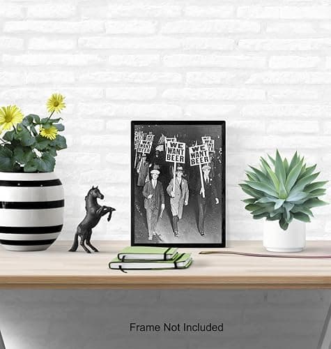 Vintage Prohibition Beer Poster LARGE 11x14 - Unique Wall Art Decor for Home, Bar, Cafe - Funny Saying Retro Art Print - Bar Room Decor - Vintage Decorations - Bar Art - Retro Decor - Funny Saying thumbnail 5