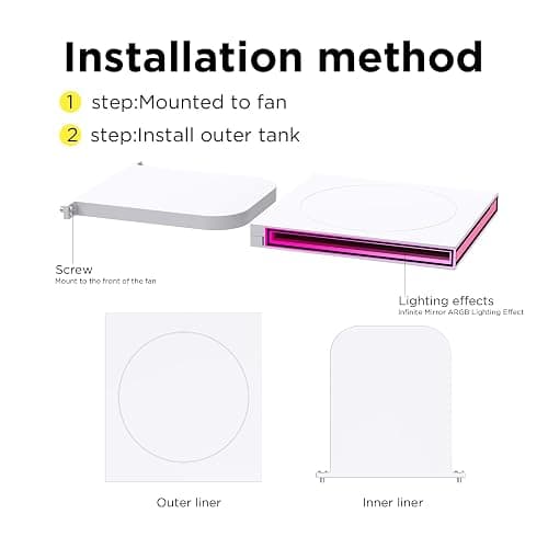 Jungle Leopard PC Case ARGB Square Figurine Shelf, Figure Stand, Infinity Mirror Design Floating PC Shelf for Figure - 120mm Fan Accessories-White thumbnail 6