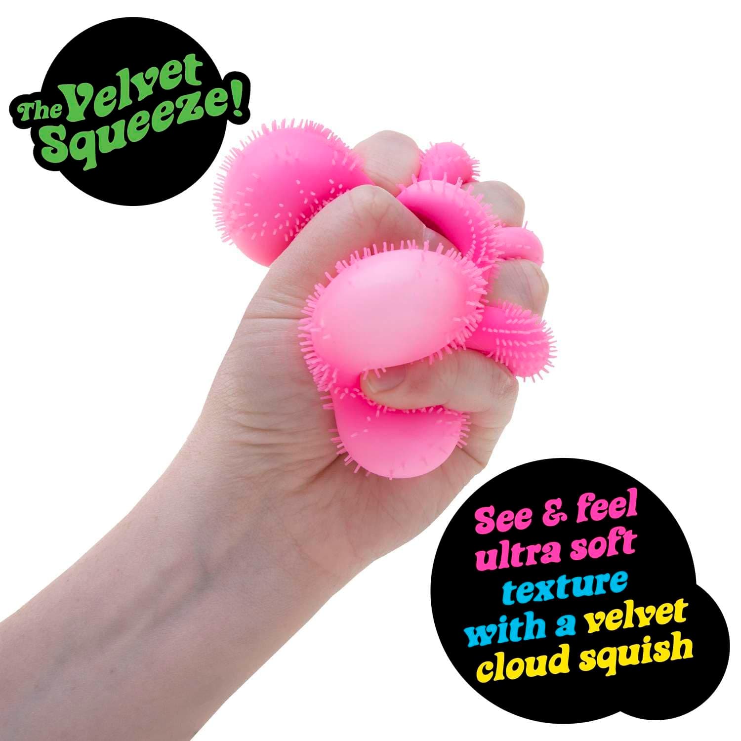 NeeDoh Fuzz Ball Flower Power - Ultra-Soft Squishy Stress Ball with Velvet Texture & Groovy Flower Design, Assorted Colours, Fun Sensory Fidget Toy for Kids & Adults thumbnail 3