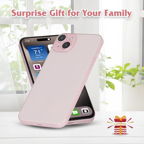 Dummy Fake Phone Model, Looks Like The Real Phone Dummy Compatible with Phone 15, Prank Stuff Decoy Pear Non-Working Toy Phone 15 for Kids Pink (Rainbow Front) thumbnail 6