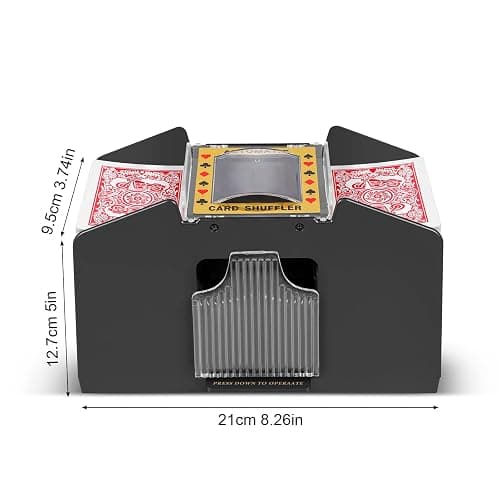 FEIERYA Automatic Card Shuffler 2/1/4/6 Deck,Battery-Operated Electric UNO Poker Shuffler,Playing Card Shuffler for Home Card Game,Travel thumbnail 3