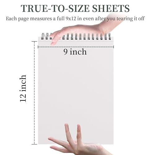 5. SuFly Sketch Book 9x12, Drawing Paper Pad-68lb/100gsm, Top Spiral Sketchbook Hardcover, 100 Sheets Sketch Pad for Kids Classroom Art Supplies for Adults-Sketchpad for Drawing, Illustration & Art Stuff thumbnail 3