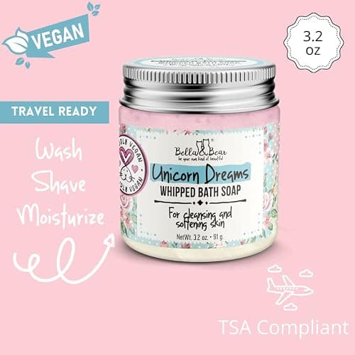 Bella & Bear Unicorn Dreams Whipped Bath Soap - Travel Size 3.2oz mango & pineapple with a hint of vanilla thumbnail 6