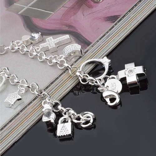 🟢silver charm bracelet  thumbnail 4