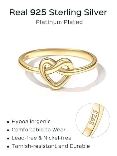 ChicSilver 925 Sterling Silver Love Knot Promise Ring High Polish Comfort Fit Band Ring Size 4-12 thumbnail 5