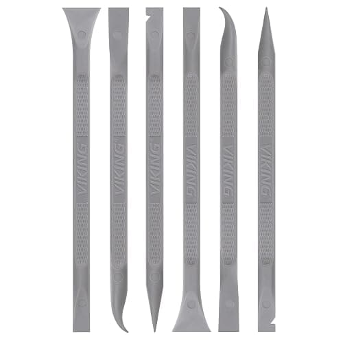 VIKING Car Detailing Pick Set for Car Detailing Kit, Safe Automotive Tool Set for Cleaning, Plastic Picks with 6 Cleaning Heads, Interior and Exterior Use, 6 Pack, Grey - Image 1
