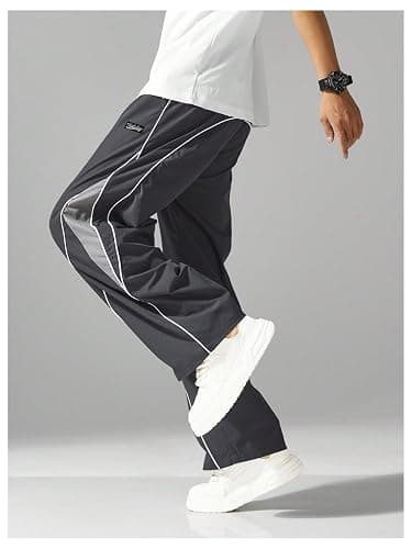 QJQ Men's Baggy Sweatpants Y2K Parachute Drawstring Wide Leg Pants Vintage Cargo Track Pants Casual Streetwear thumbnail 2