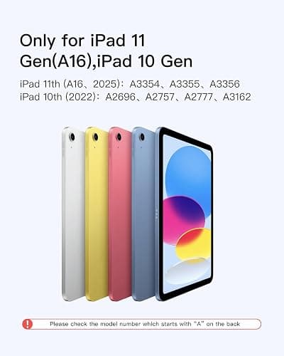 Inateck Magnetic Keyboard Case for iPad 10th Generation 10.9 inch/11th Generation 2025 A16 11 inch, Floating Stand, 7-Colour Backlight, with Trackpad, KB09119-10 thumbnail 2