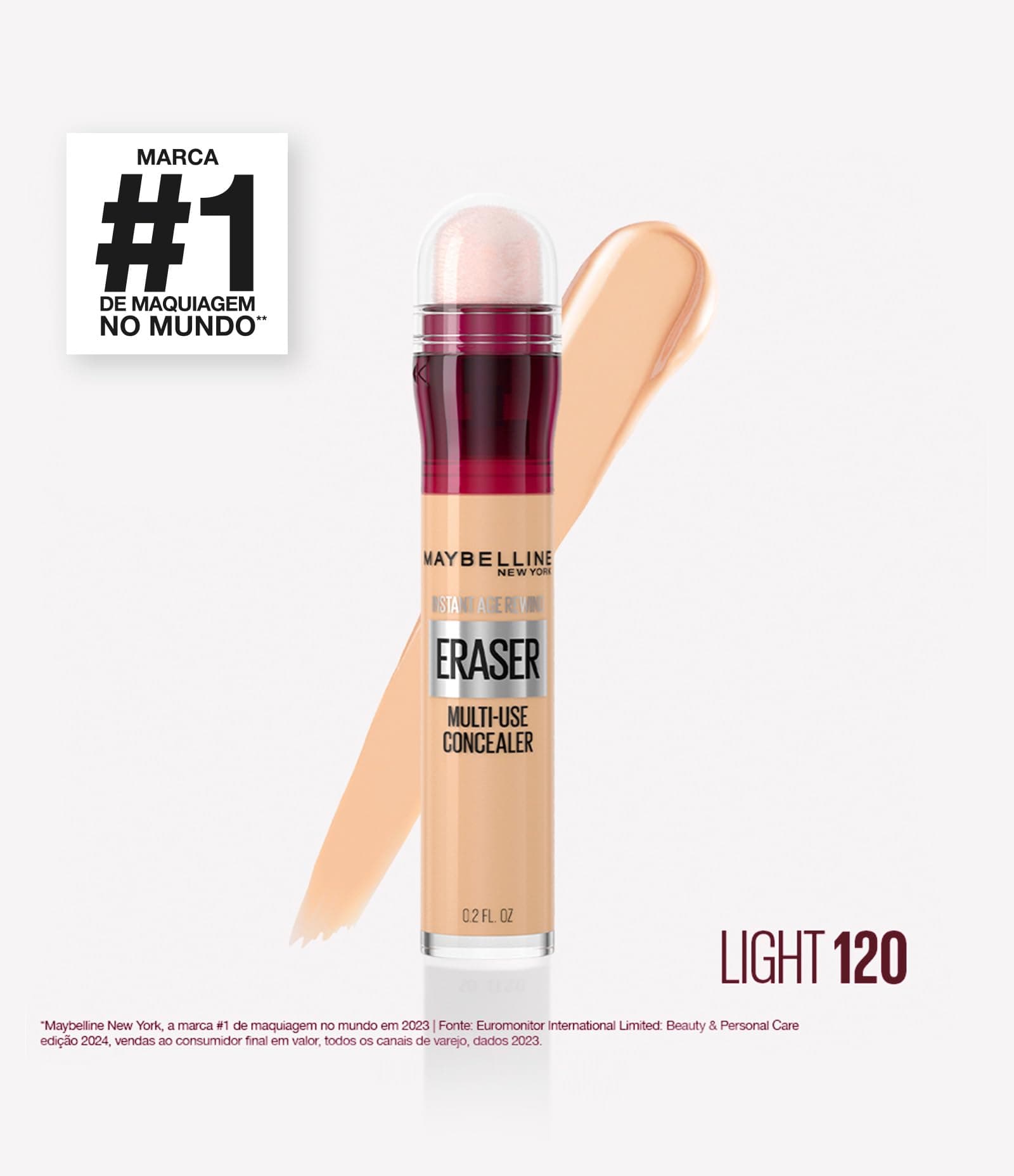 Maybelline NY Corretivo Líquido Eraser Instant Age Rewind 120 Light, 5.9ml thumbnail 2