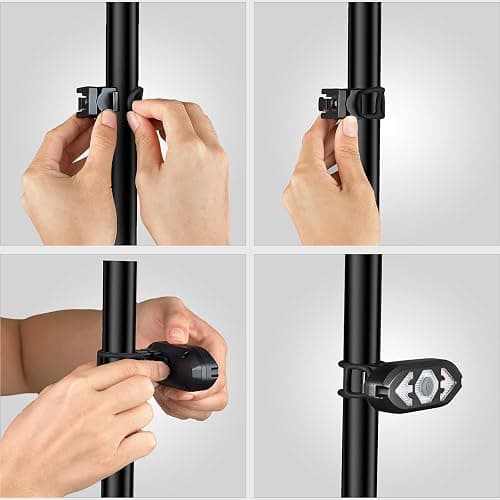 Bike Tail Light with Turn Signals Wireless Remote Control Waterproof Bicycle Rear Light Back USB Rechargeable Ultra Bright Safety Warning Cycling Taillight for Night thumbnail 6