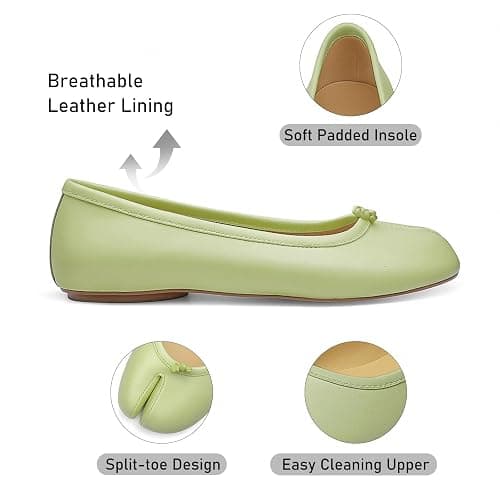 POYOIOR Tabi Shoes Women Split Toe Shoes Wide Width Ballet Flats Comfort Casual Work Shoes for Women Office thumbnail 4