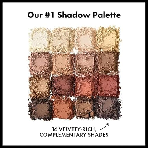 NYX Professional Makeup Eye Shadow Palette, Pressed Pigments, 16 Shades, Matte, Satin, Metallic, Ultimate Palette, Shade: Warm Neutrals thumbnail 2