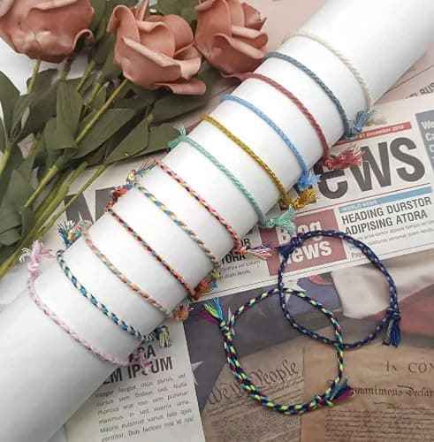 30Pcs Woven Wrap Friendship Bracelets for Women Men Adjustable Colorful String Wrist Cord Handmade Friendship Braided Ankle Bracelets Party Favors thumbnail 7