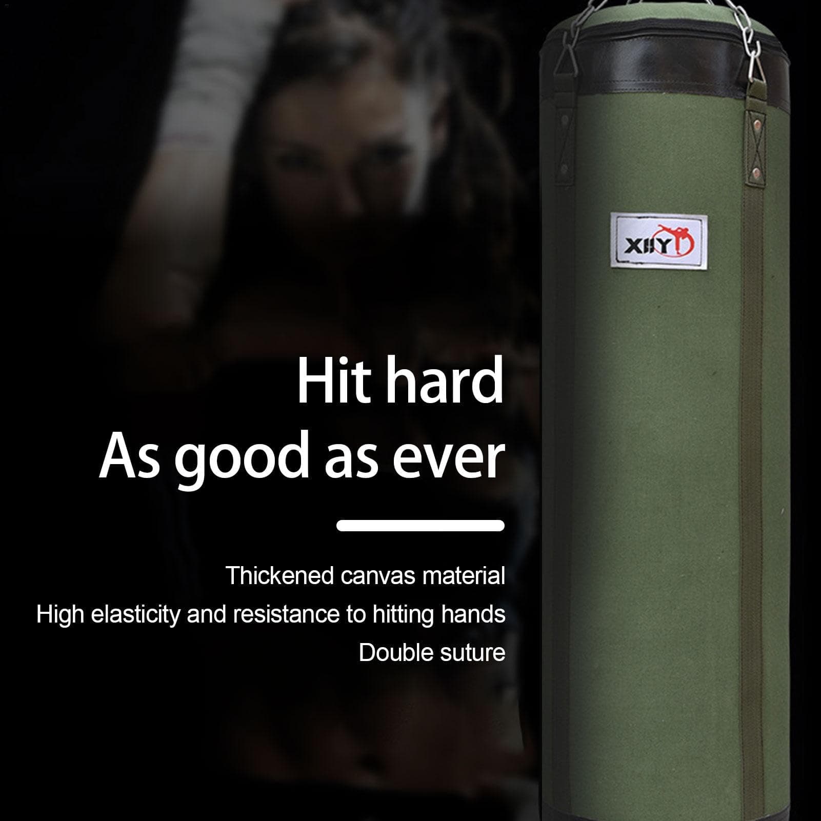 Adult Punching Bag - Outdoor Fitness Punching Bag, Taekwondo Training Bag | Heavy Duty Training Punching Bag Taekwondo Fitness, Convenience Adult Hanging Boxing Punching Bag for Outdoor Training thumbnail 2