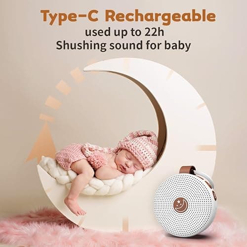 Mini Portable White Noise Machine Sound Machine with 30 Soothing Sounds for Baby Kids Adults Sleeping 32 Volume Levels Rechargeable Brown Noise Sleep Machine for Office Privacy Travel Sound Therapy thumbnail 2