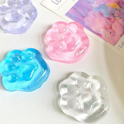 Cat Paw Taba Squishy Toy, Taba Squishy Paw, Cat Paw Squishy Toys, Cat Paw Squeeze Toy for Stress Relief, Ultra-Soft Quick Recovery Cat Paw Pinch Toy Squishy Toys (Blue) thumbnail 6