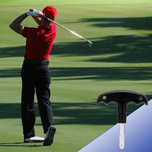 NQEUEPN Adjustable Golf Wrench With Plastic Handle - Stainless Steel Driver Tool for Club Shaft Adapter (Black) thumbnail 7