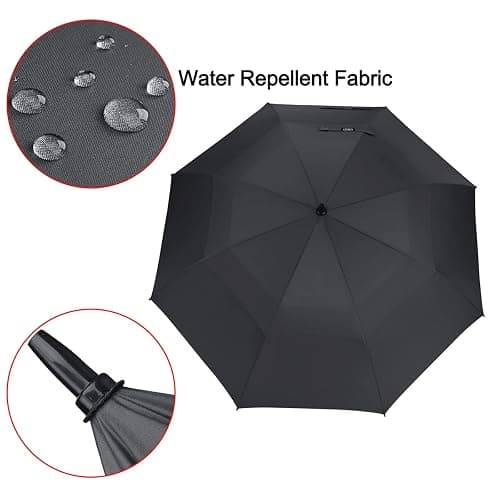 G4Free 47/54/62/68 Inch Automatic Open Golf Umbrella Oversize Extra Large Double Canopy Vented Windproof Waterproof Stick Umbrellas thumbnail 6