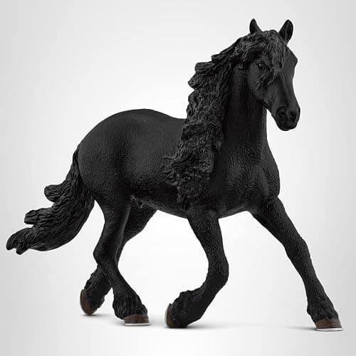 Schleich HORSE CLUB - 6" Frisian Stallion - Hand-Painted Collectable, Realistic Toy Horse Figurine for Girls and Boys. Durable Educational Figure for Fun Imaginative Play. Kids Toys Ages 5+ thumbnail 7