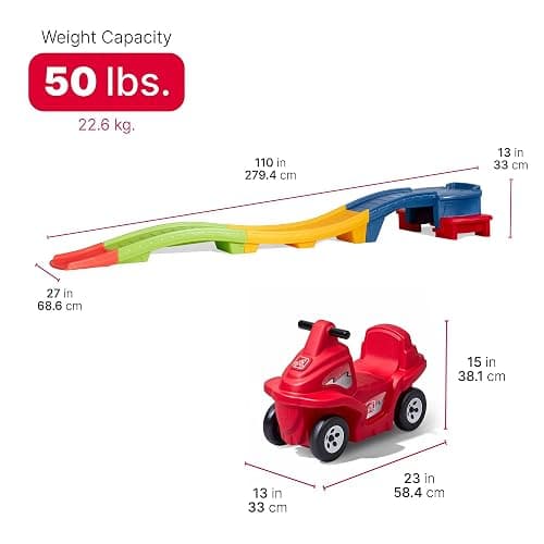 Step2 Up & Down Roller Coaster Toy for Kids, Ride On Push Car, Indoor/Outdoor Playset, Toddlers Ages 2 - 5 years old, Compact Storage, Max Weight 50 lb., Multicolor thumbnail 3
