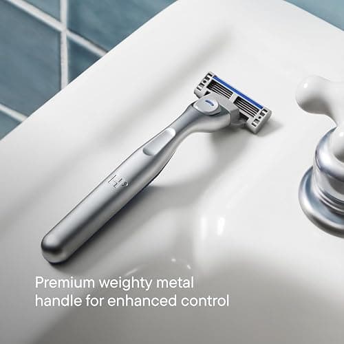 Harry's Plus Trial Shaving Kit for Men - Premium Handle, Razor Blade Cartridge, Foaming Shave Gel, and Travel Blade Cover - Advanced Pivoting System - Onyx thumbnail 8