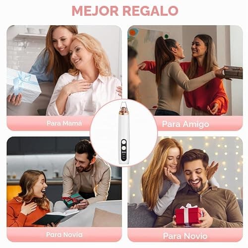 BUTBU Succionador de Puntos Negros, Limpiador de Poros Electrico Con 6 Cabezales y 3 Modos, 16 Piezas Limpiador de Poros Kit, para Eliminars Puntos Negros,Comedones y El Acné Graso thumbnail 9