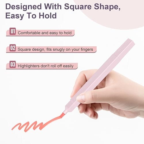 AUYAARS 12 PCS Aesthetic Highlighters Set, 12 Pastel Color Cute Highlighters, No Bleed Chisel Tip Marker Pens for Bible Study, Journaling, Notes, Office, School Supplies thumbnail 5
