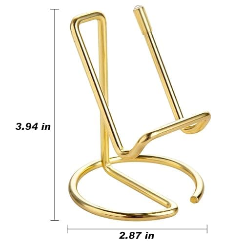 ROPOSY Cell Phone Stand for Desk, Cute Metal Gold Cell Phone Stand Holder Desk Accessories, Compatible with All Mobile Phones, iPhone, iPad thumbnail 7