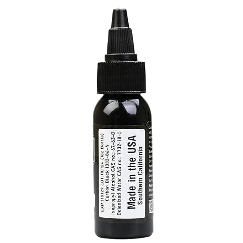Element Tattoo Supply Nighthawk Black Tattoo Ink Vegan Professional 1oz | cruelty free formula, made in usa, richly pigmented for bold lines, smooth consistent flow, safe for human skin thumbnail 10