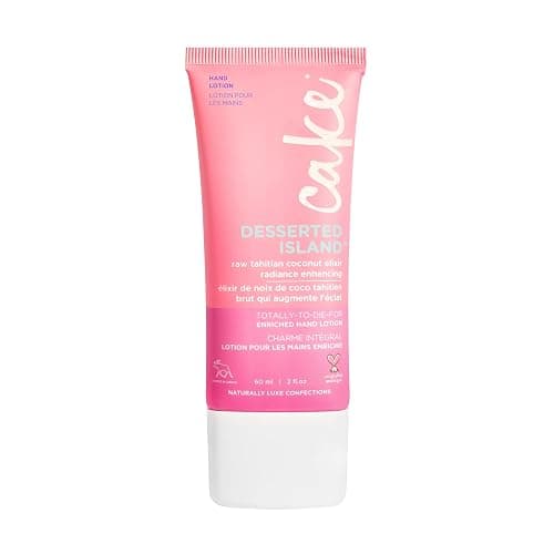 Cake Beauty Enriched Hand Lotion, Desserted Island – Moisturizing & Radiance Enhancing – For Dry Hands – Coconut Fruit Extract, Mango Butter & Shea Butter- 60 mL / 2 Oz - Image 1