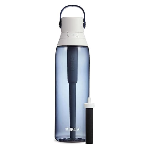 Brita Hard-Sided Plastic Premium Filtering Water Bottle, BPA-Free, Reusable, Replaces 300 Plastic Water Bottles, Filter Lasts 2 Months or 40 Gallons, Includes 1 Filter, Night Sky - 26 oz. - Image 1