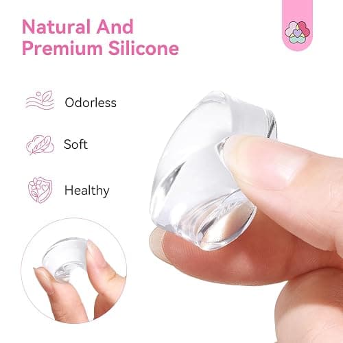 Saviland French Tip Nail Stamp: 4PCS Nail Art Stamper Kit Clear Silicone Nails Stamping Long & Short Jelly Stamper with Scrapers Nails Stamper Kit for French Manicure Home DIY Salon thumbnail 3