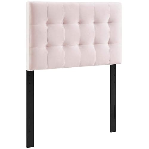 Modway Lily Biscuit Tufted Twin Performance Velvet Headboard, Pink - Pink - Twin thumbnail 2