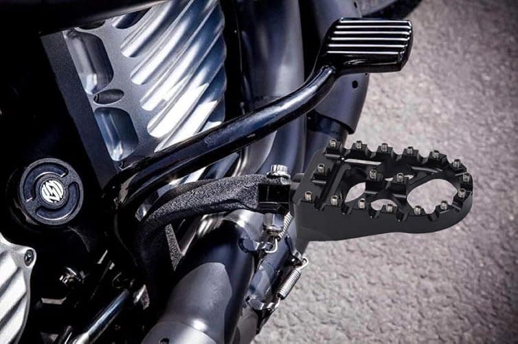 Hopider CNC Wide Foot Pegs 360° Roating MX Chopper Bobber Style for harley Dyna Sportster Fatboy Iron 883,Black thumbnail 7