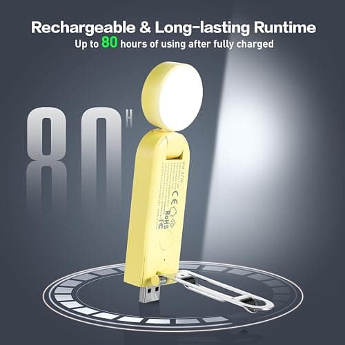 VAVOFO USB Rechargeable Book Light, Blue Light Blocking, Amber Clip-On Bookmark Shaped Reading Light with 6 LEDs and 9 Modes for Bedtime Reading thumbnail 7