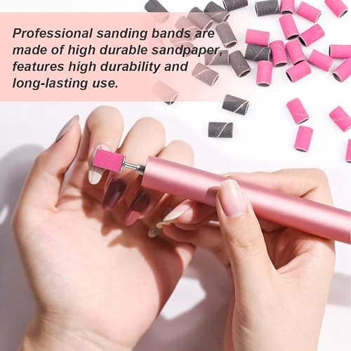 Rolybag Sanding Bands for Nail Drill Nail Sanding Bands Professional Sanding bit Nails 240 Pieces 4 Color Coarse Fine Grit Efile Sand Set 80#120#180#240# 2 Pieces Nail Drill Bits thumbnail 7