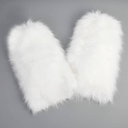 PHOGARY Faux Fur Fuzzy Leg Warmers Furry Boot Covers for Women Girls, Furry Boot Cuffs Fuzzy Shoes Cover Socks for Costumes thumbnail 7