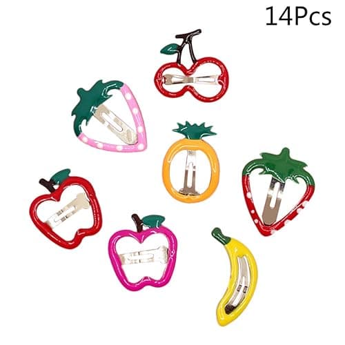 Lurrose 14pcs Hair Clip for Kids with Fruit Shape Hair Barrette for Girls thumbnail 4
