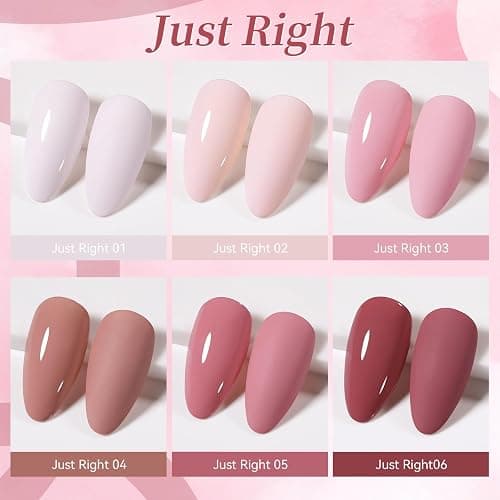 Born Pretty Nude Pink Gel Polish,Skin Tone Pastel Nude Solft Light Pink | Rose Red Netural Gel Polish Soak off U v Gel Polish Kit for Salon Manicure and Nail Art DIY at Home,Long-Lasting thumbnail 6