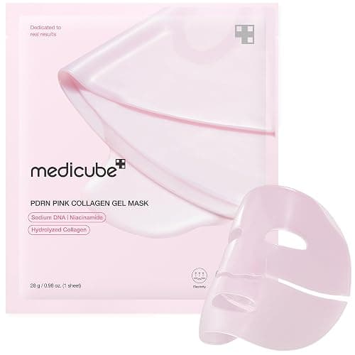 medicube Salmon DNA PDRN pink collagen jelly gel mask | overnight face mask for glass glow skin- elasticity, hydrating, firming and moisturizing | korean skincare, 28g, 1ea - Image 1