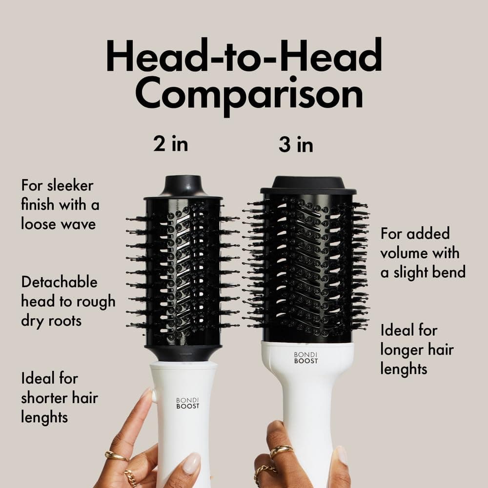 BondiBoost Blowout Brush Pro Hair Dryer & Hair Brush [75MM] - Oval Shape Hair Styler & Volumizer for Smooth/Frizz-Free Results - Great for All Hair Types - 3X Heat/Speed Options - 360° Airflow Vents thumbnail 9