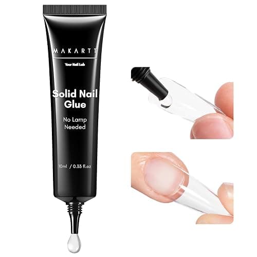 Makartt New Super Strong Semi Solid Nail Glue, Upgraded Hema-Free Nail Glue for Press On Nails, No UV/Led Lamp Needed, Quick Drying 20s, Fake Tips Adhesion, Nail Glues DIY Home Salon Manicure 10ml - Image 1
