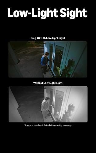 Ring Outdoor Cam Plus, Battery (newest model), Home or business security, Wide-Angle 2K Video with Ring Vision, Low-Light Sight for full-color night vision, Mount-Anywhere Versatility, 2-pack, White thumbnail 4